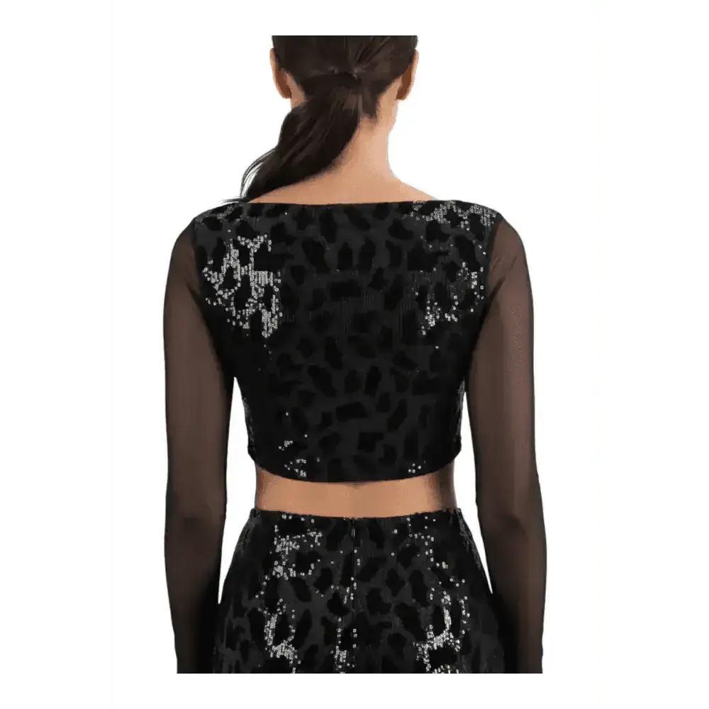 T-shirt crop in paillettes Donna PDK - Follower SRL