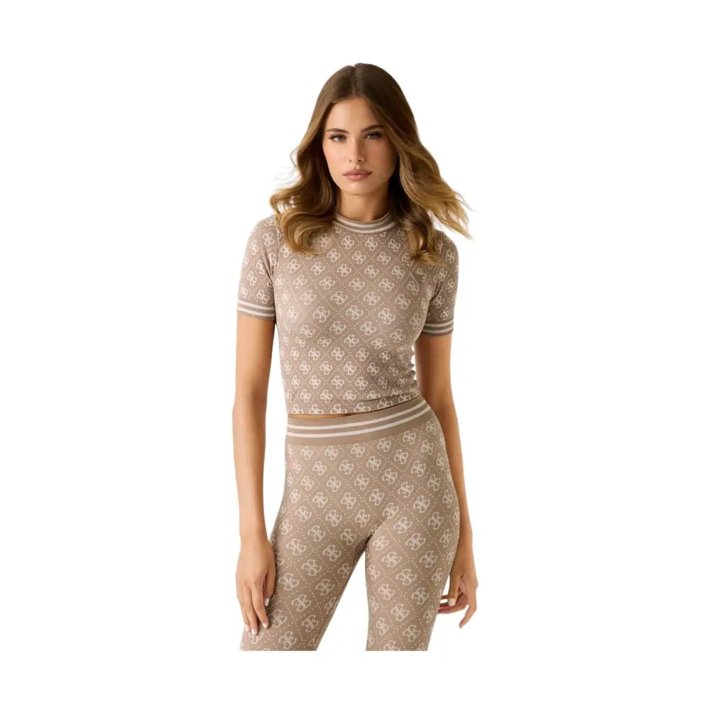 T-shirt crop logo 4G Donna Guess Activewear Guess Activewear