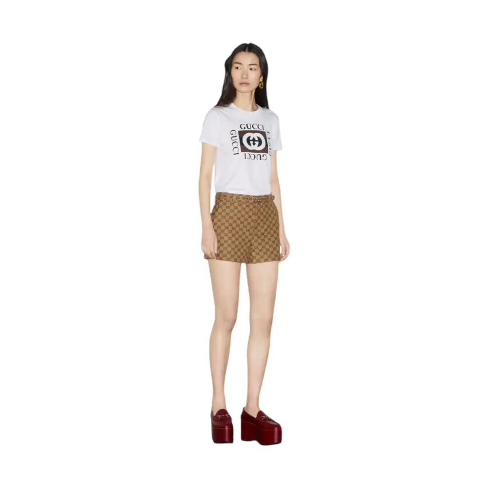 T-shirt Donna Gucci stampa gucci Gucci