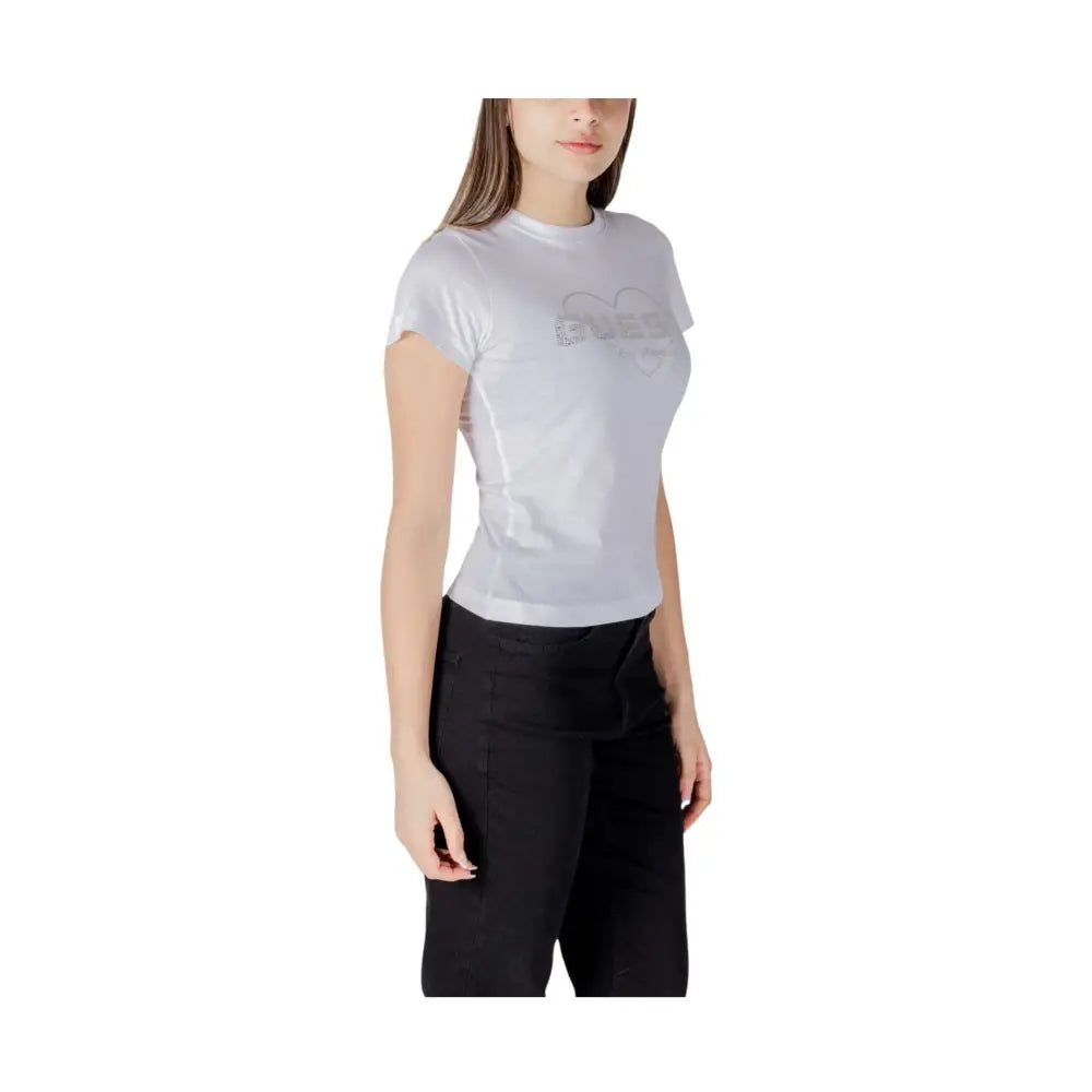 T-shirt Donna Guess Activewear logo strass Guess Activewear