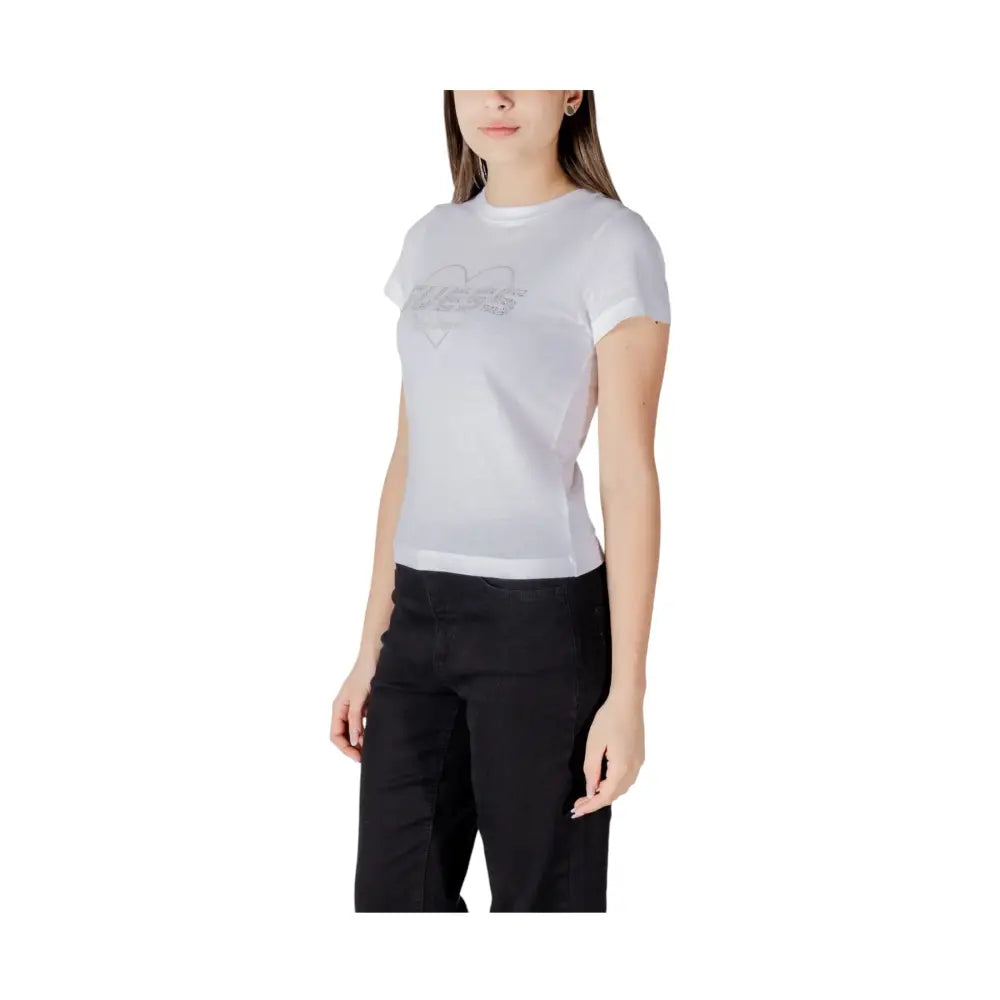 T-shirt Donna Guess Activewear logo strass Guess Activewear
