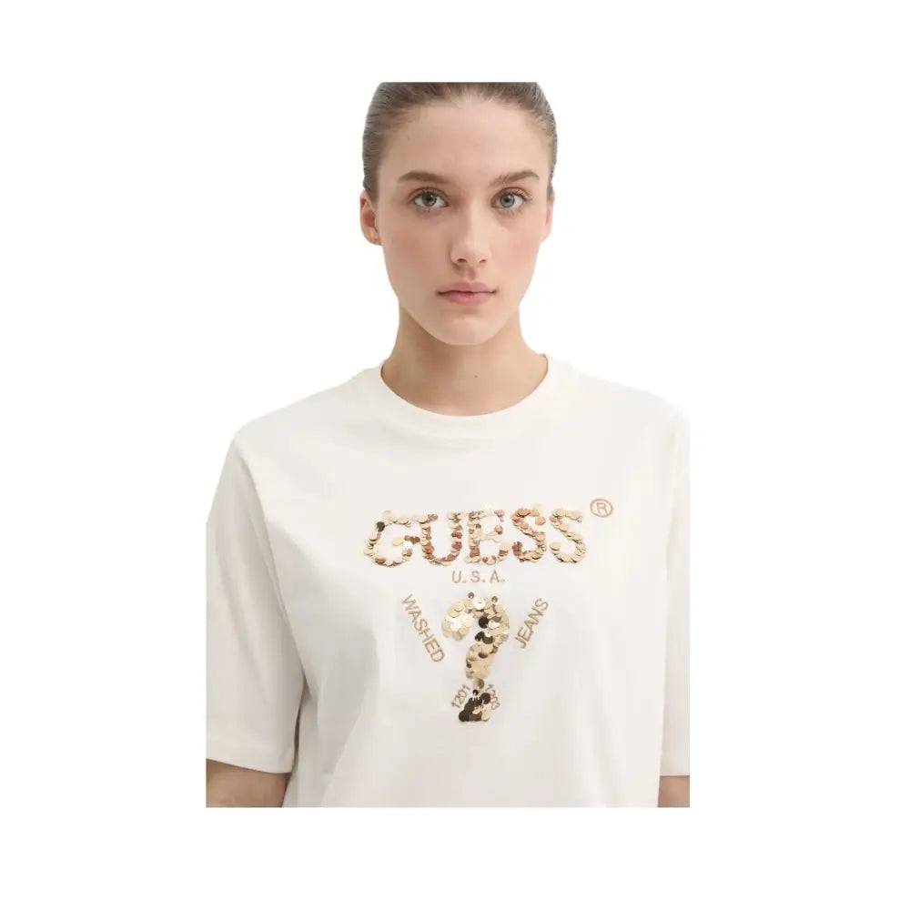 T-shirt Donna Guess Activewear paillettes Guess Activewear