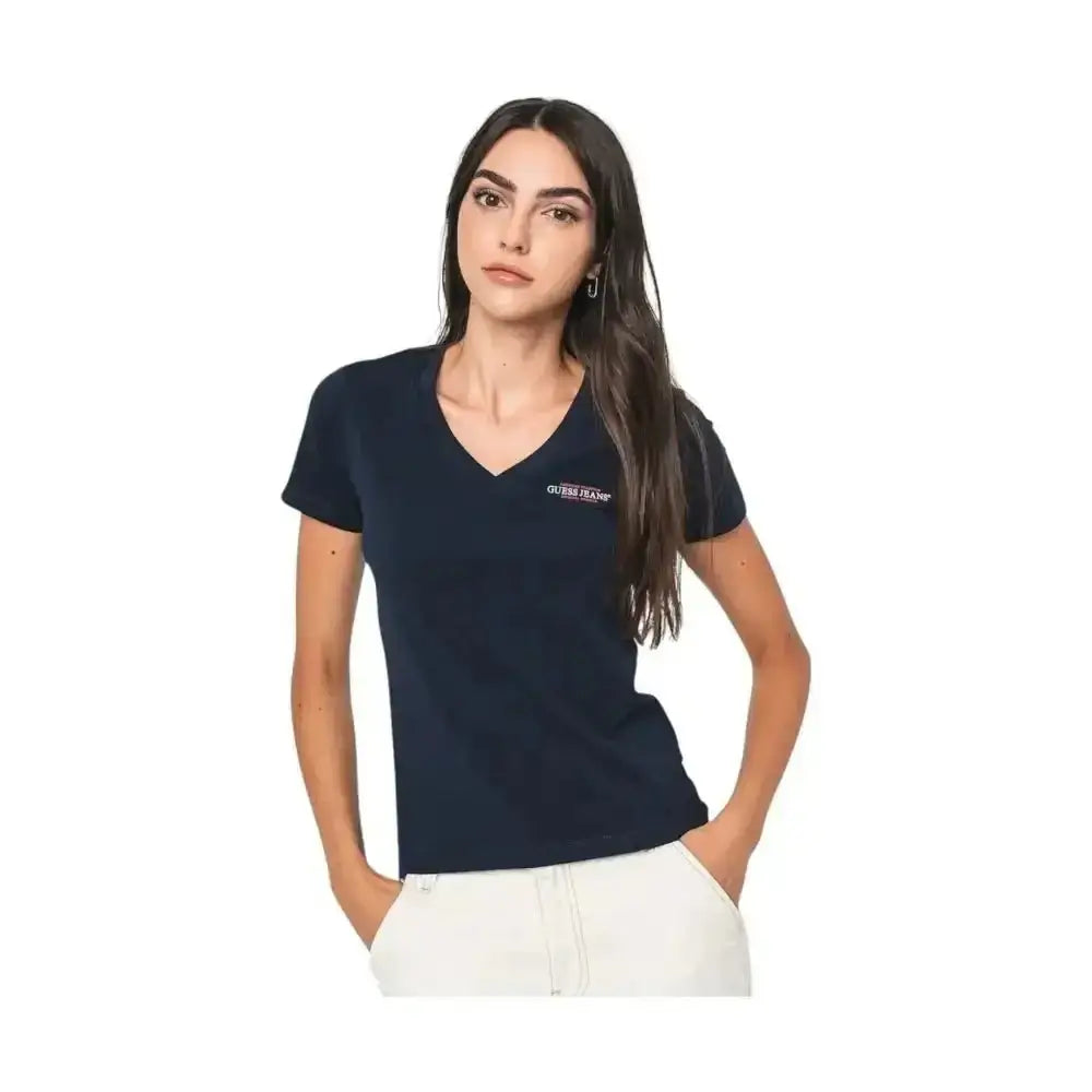 T-shirt Donna Guess Jeans a V American Tradition - Follower SRL