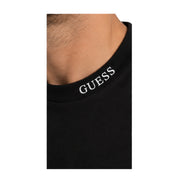 T-shirt logo collo uomo nero guess