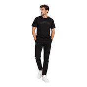 T-shirt logo petto uomo nero guess