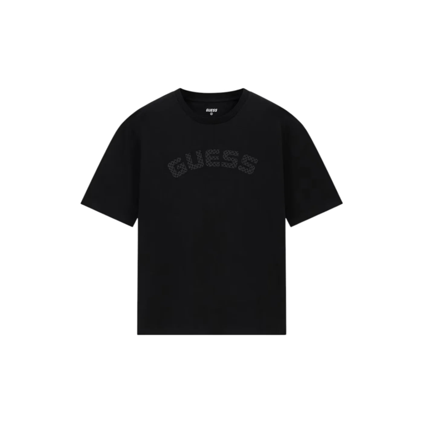 T-shirt logo petto uomo nero guess