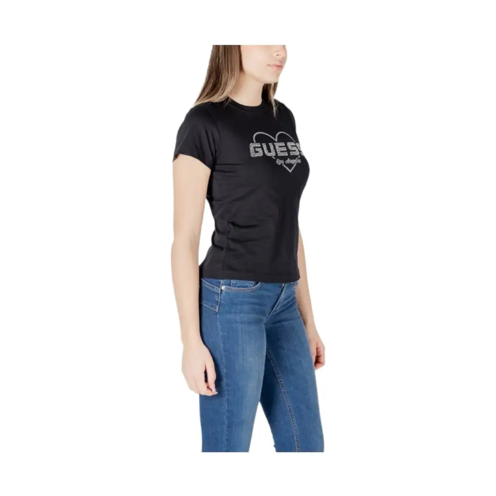 T-shirt logo strass Donna Guess Activewear Guess Activewear