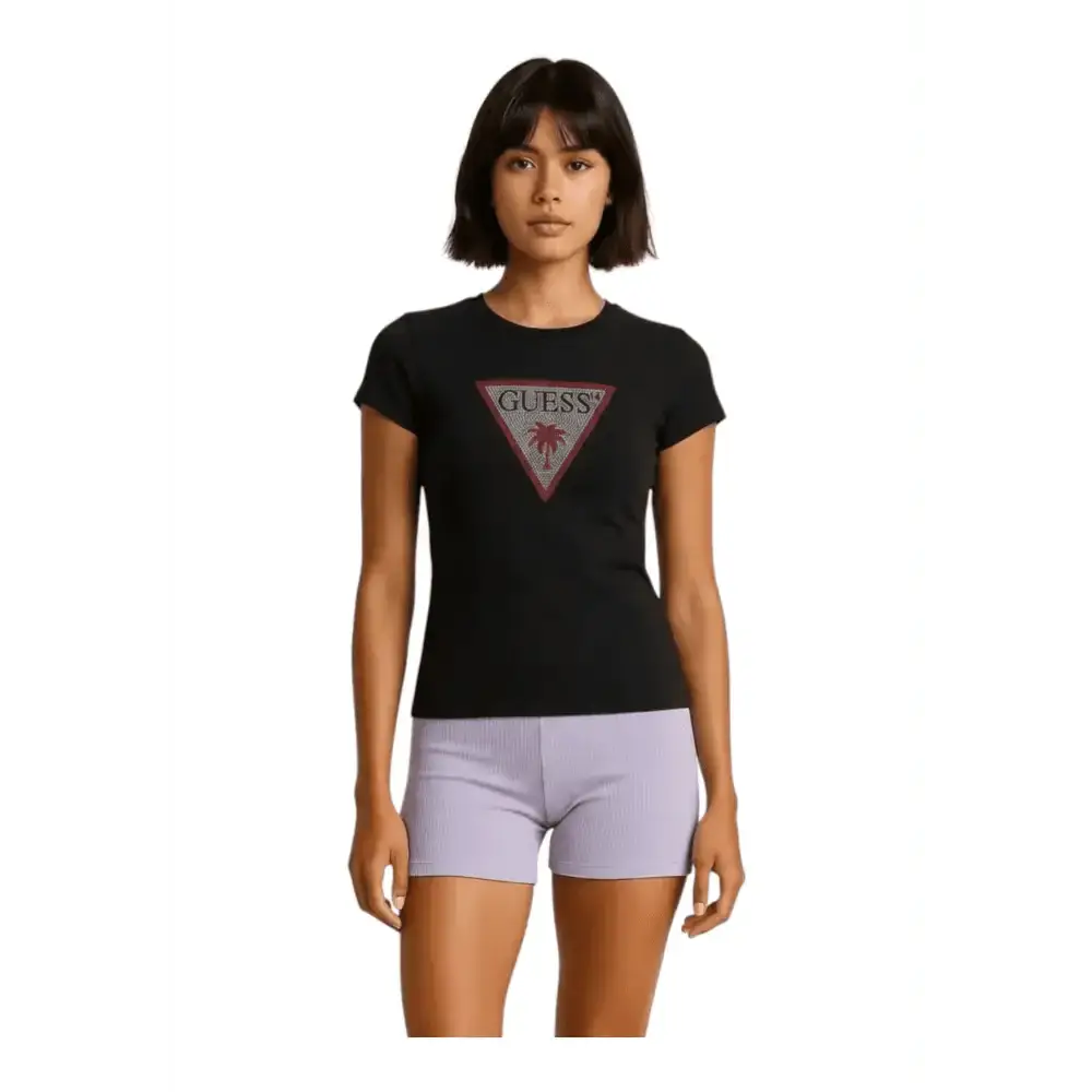 T-shirt manica corta con strass Donna Guess Beachwear - Follower SRL