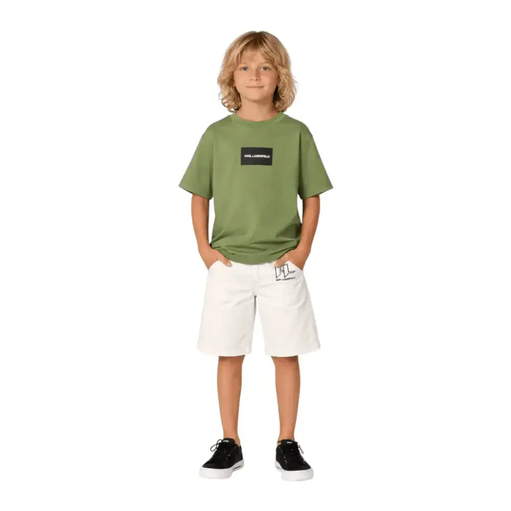 T-shirt manica corta Karl Lagerfeld Bambino Verde - Follower SRL