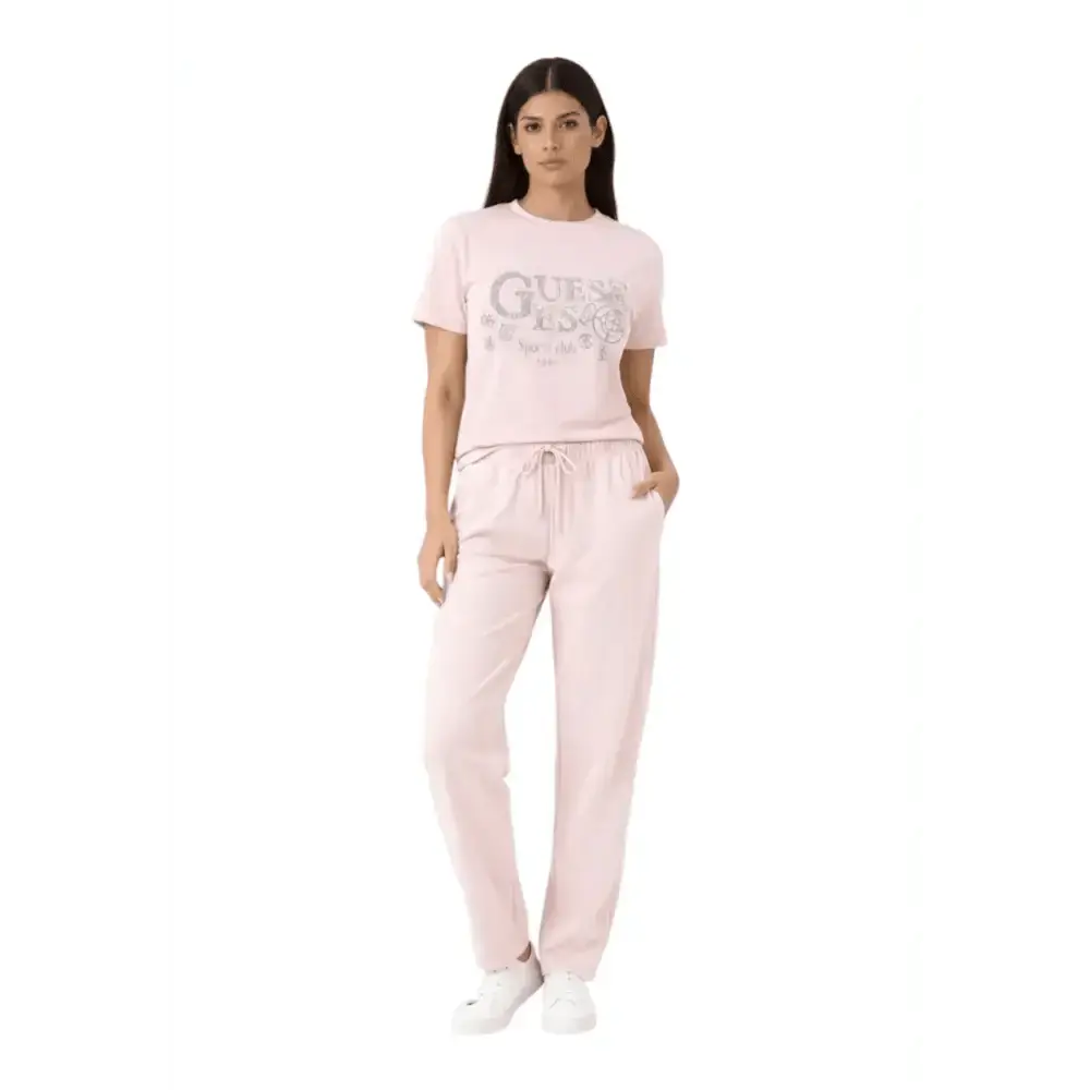 T-shirt maxi logo paillettes Donna Guess Activewear - Follower SRL