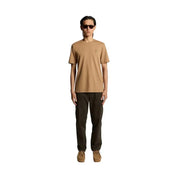 Tan t-shirt uomo lyle e scott in cotone con piccolo logo ricamato sul petto a sinistra