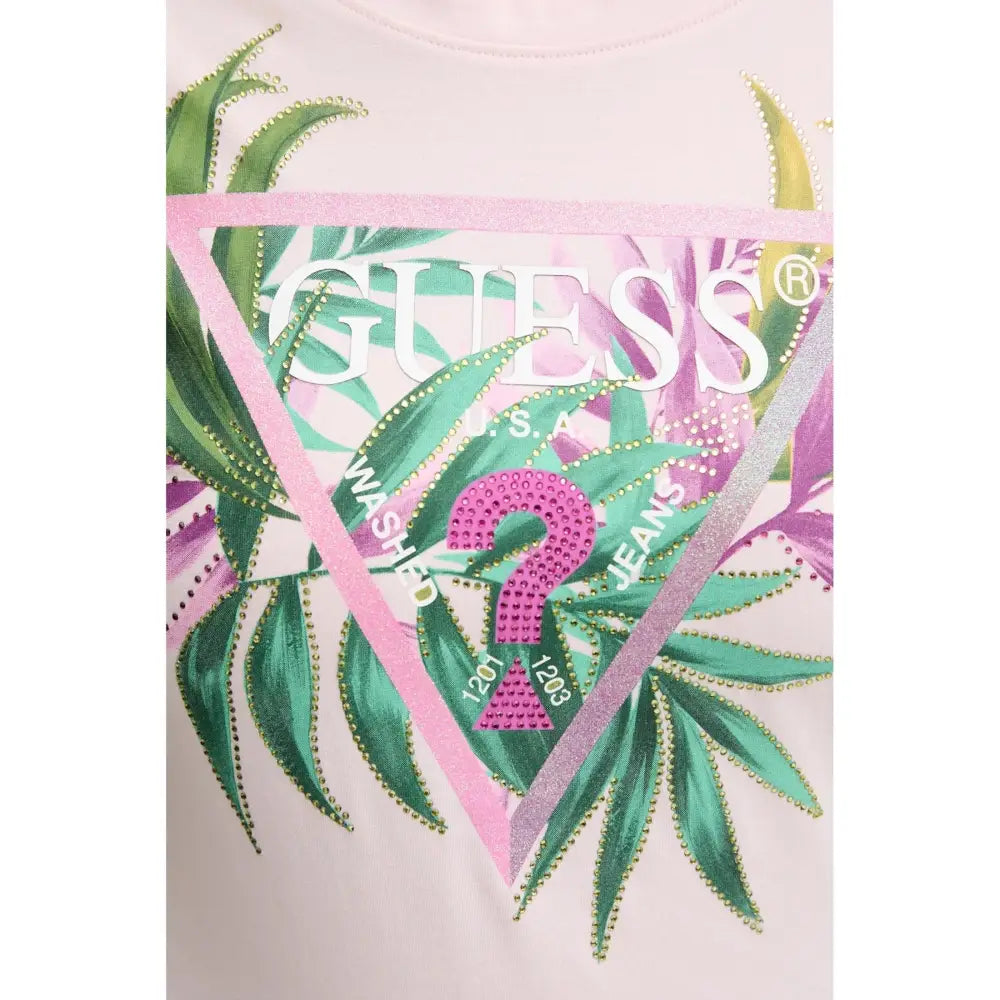 T-shirt vestibilità slim logo triangolo Donna Guess Guess