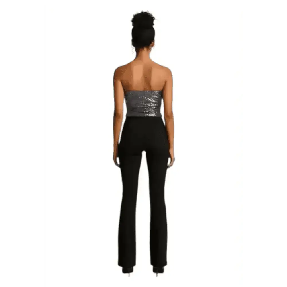 Top con paillettes scollo dritto e asimmetria Donna Imperial - Follower SRL