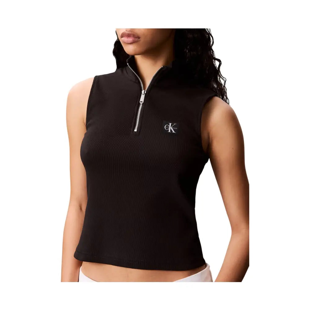 Top Senza Maniche Con Zip Corta Donna Calvin Klein Jeans Calvin Klein Jeans